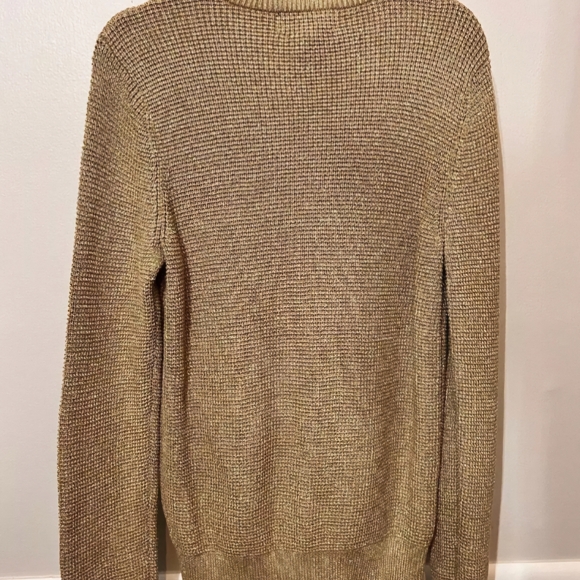 Lauren Ralph Lauren gold zip cardigan XL - Picture 2 of 6